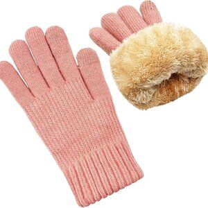 Winter Gloves for Women Wool Touch Screen Breathable Fleece Windproof Thermal
